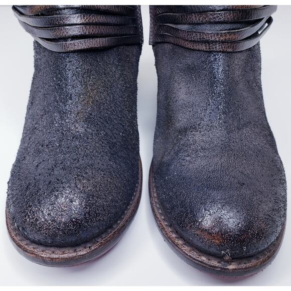 BED/STU REA Rustic Leather O Ring Moto Style Boots Women's Size 6.5 in VGUC - Picture 7 of 16